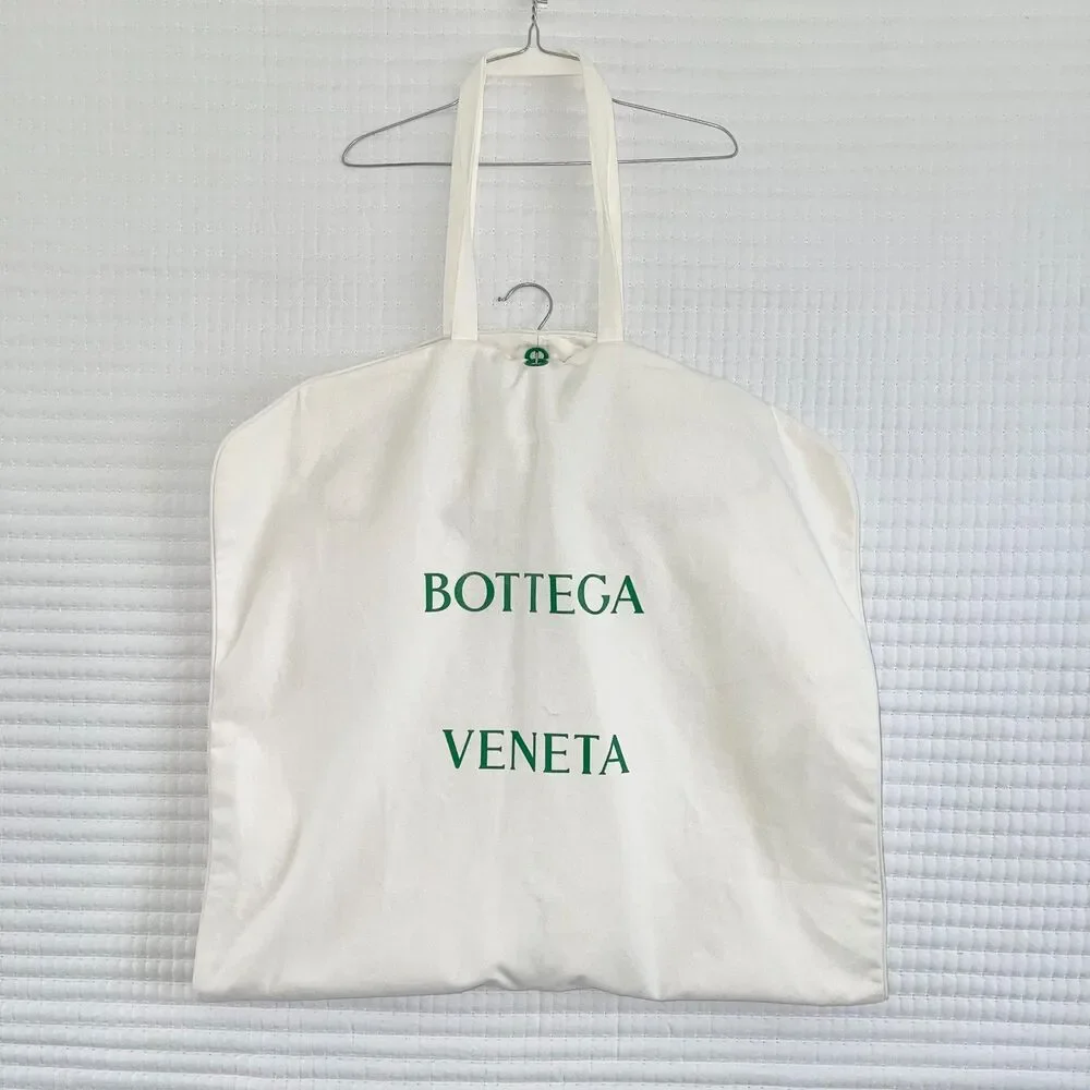 Bottega Veneta Garment Bag Cream Canvas Cotton Protective Closet Storage Cover
